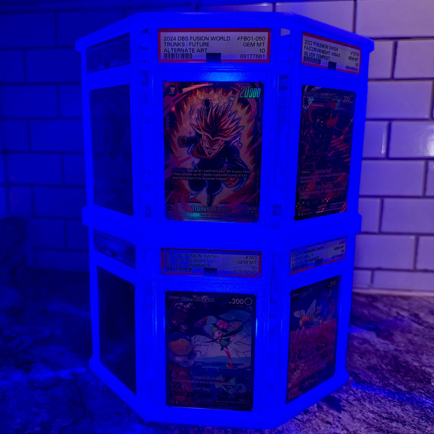 PSA Octagon Display Stand With LED Lights