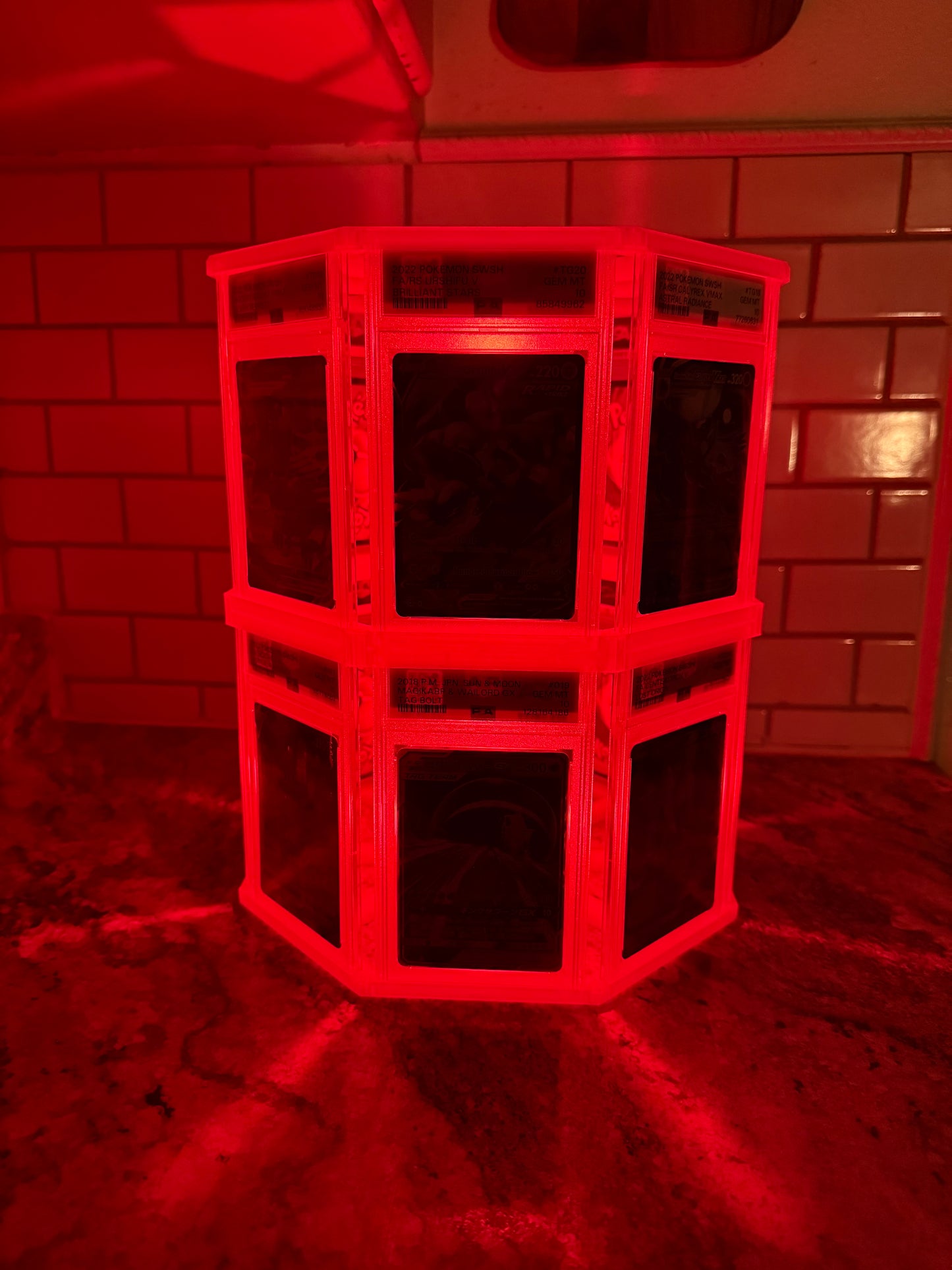 PSA Octagon Display Stand With LED Lights