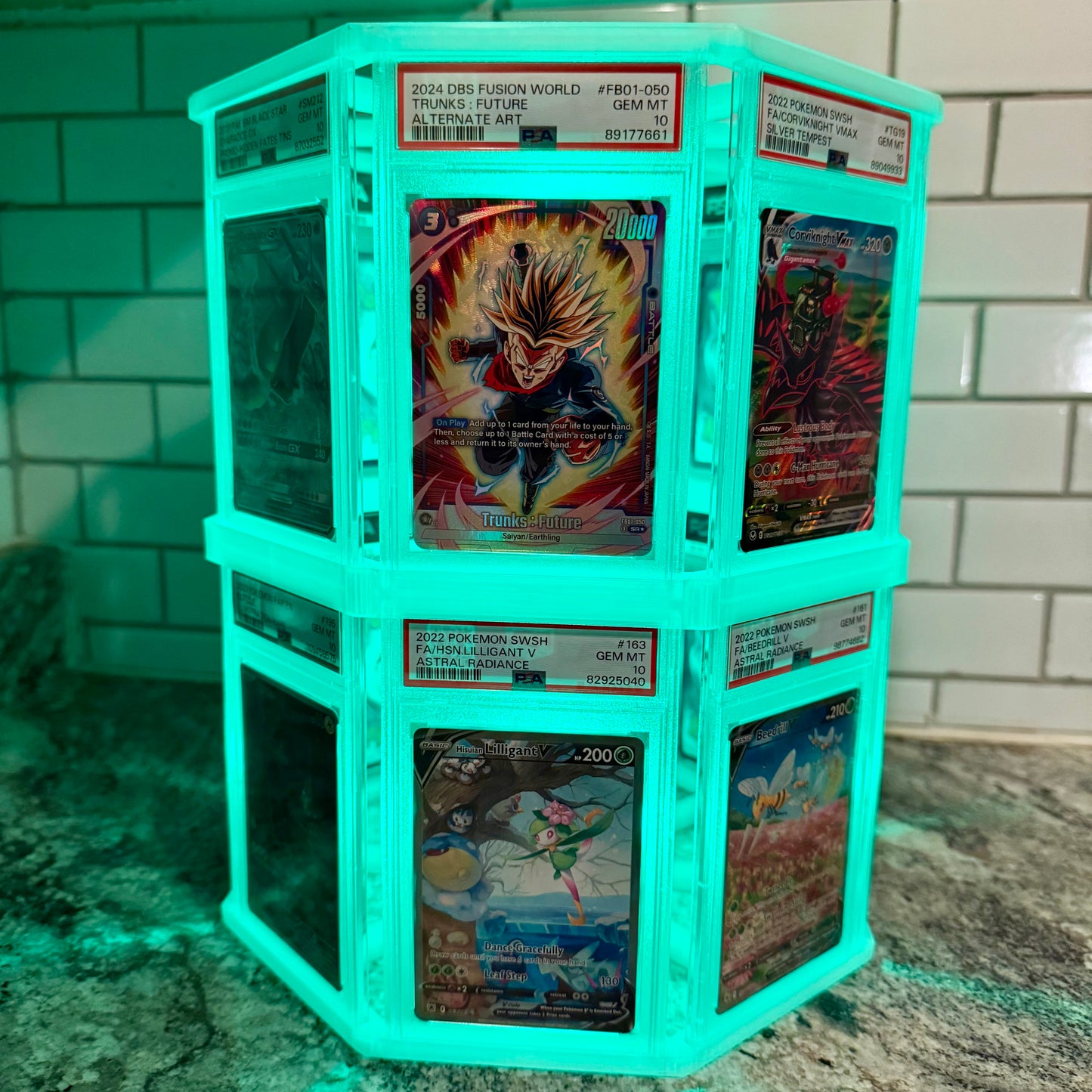 PSA Octagon Display Stand With LED Lights