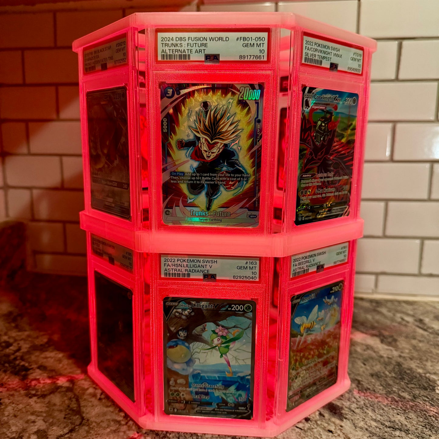 PSA Octagon Display Stand With LED Lights