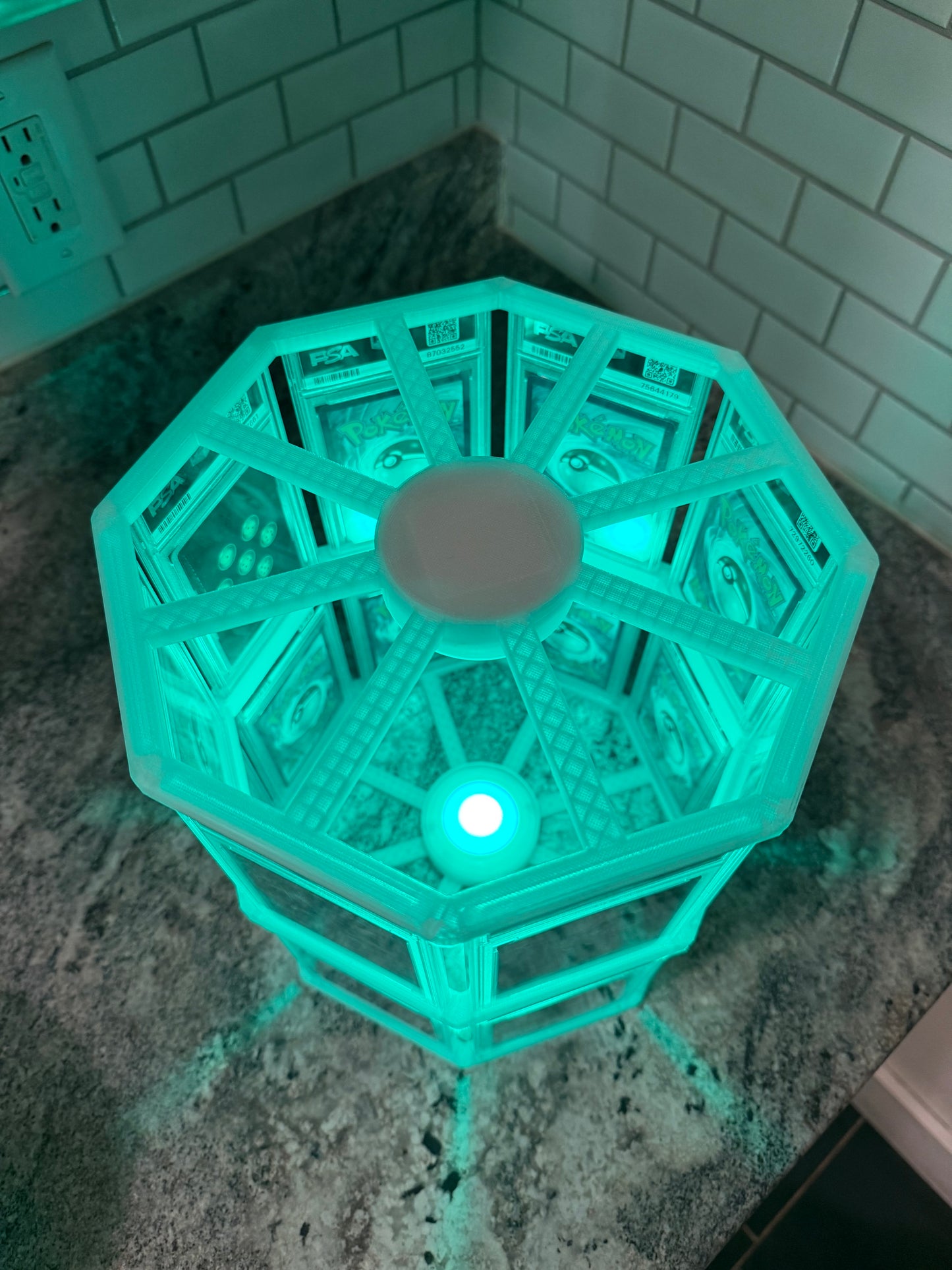 PSA Octagon Display Stand With LED Lights