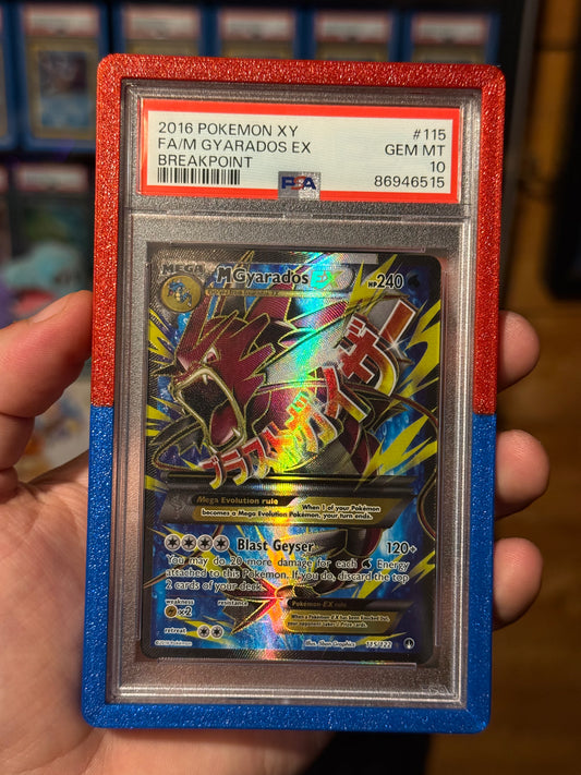 Limited Edition PSA Slab Bumper Red Blue Sparkle