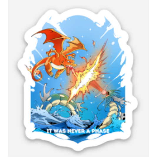 Gyarados vs Charizard Sticker